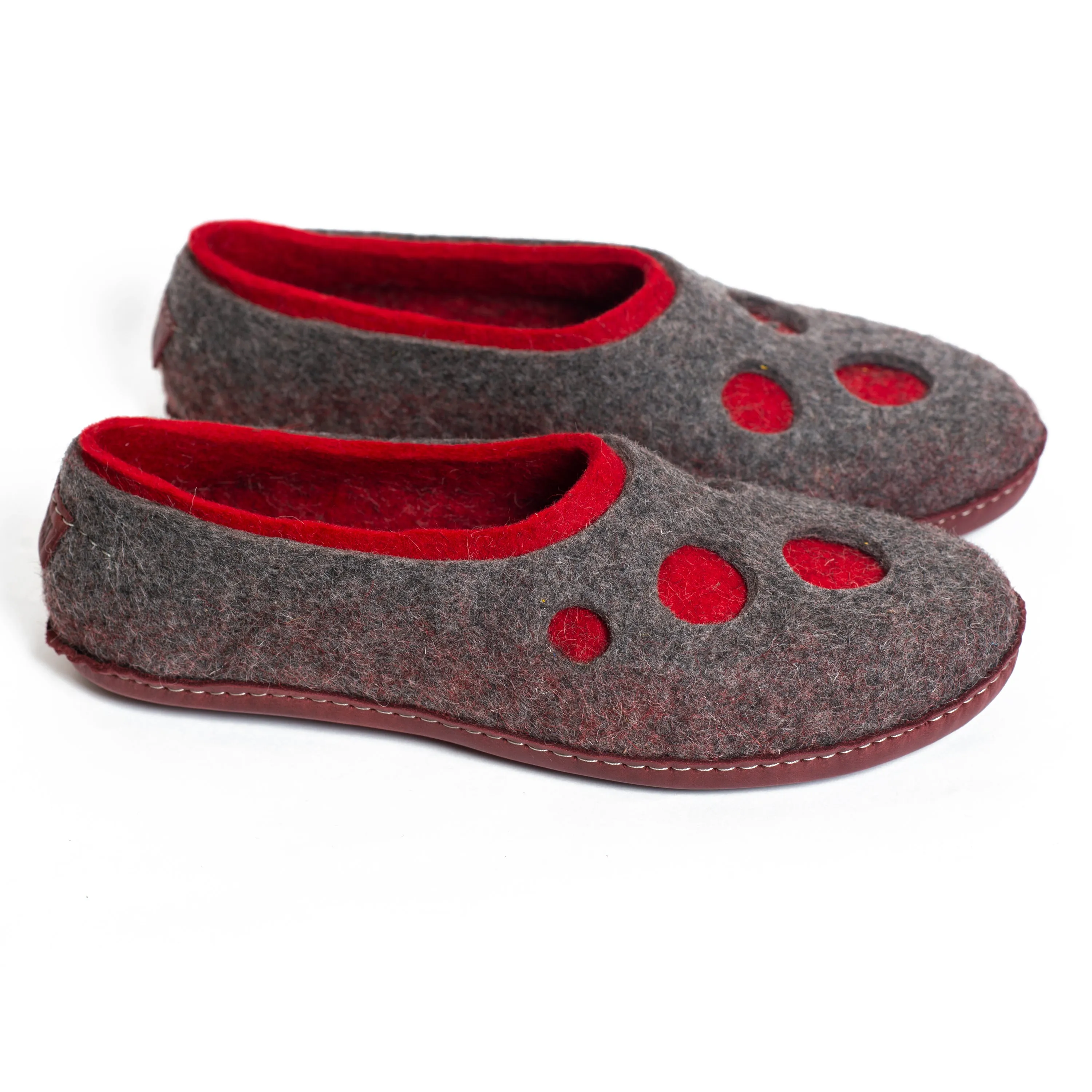 2in1 Craters - Dual-Layered Felted Wool House Slippers for Men