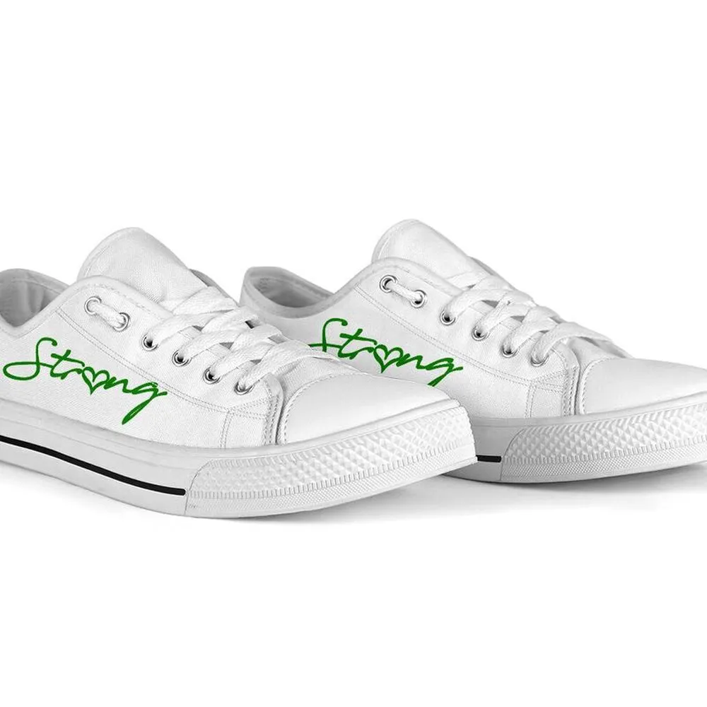 2Nd Grade Green White Shoes, Teacher Shoes, Low Top Sneakers