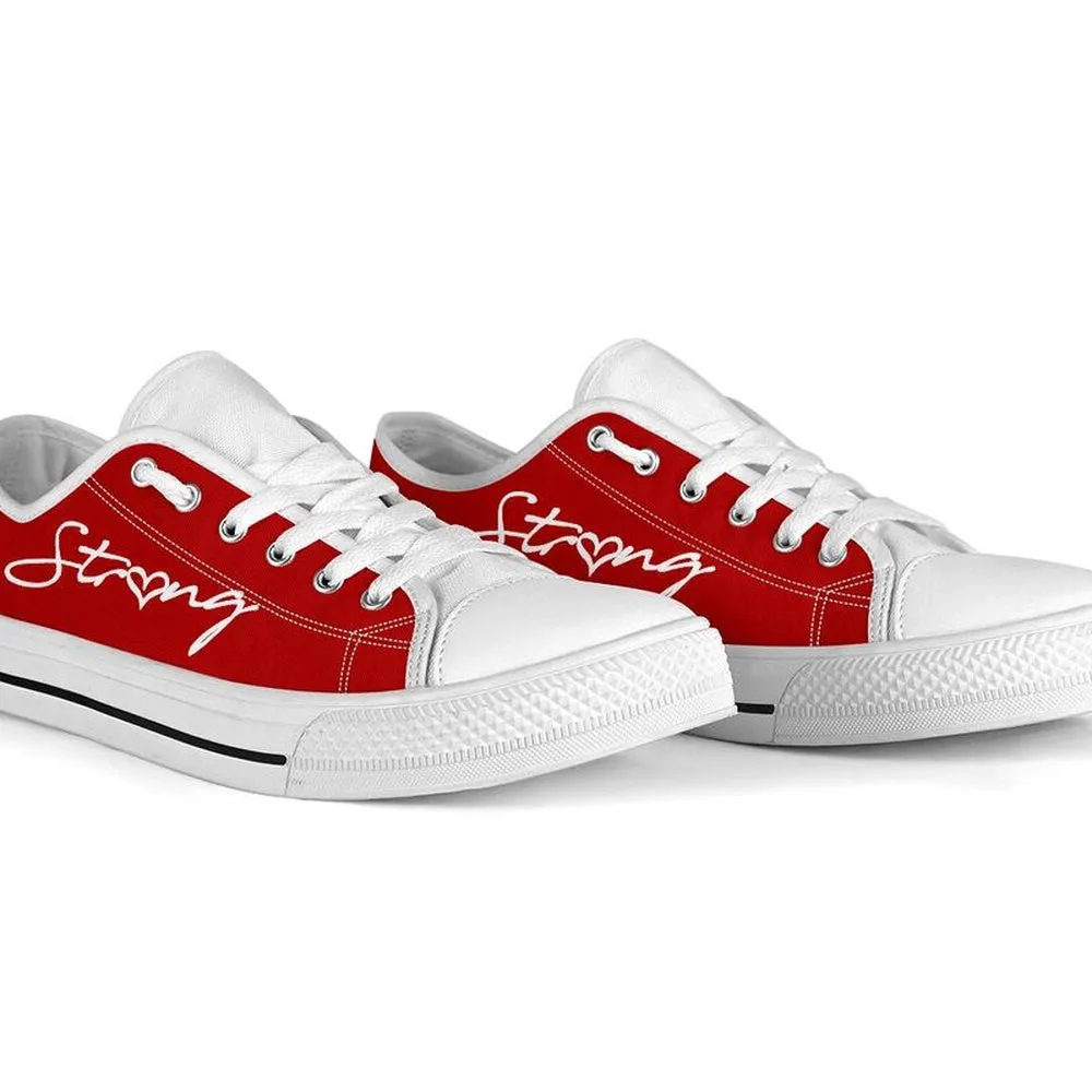 5Th Grade Strong Red Black Shoes, Teacher Shoes, Low Top Sneakers