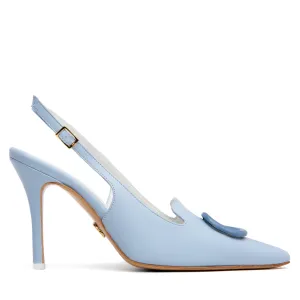 Ada Sky Blue Leather Slingback