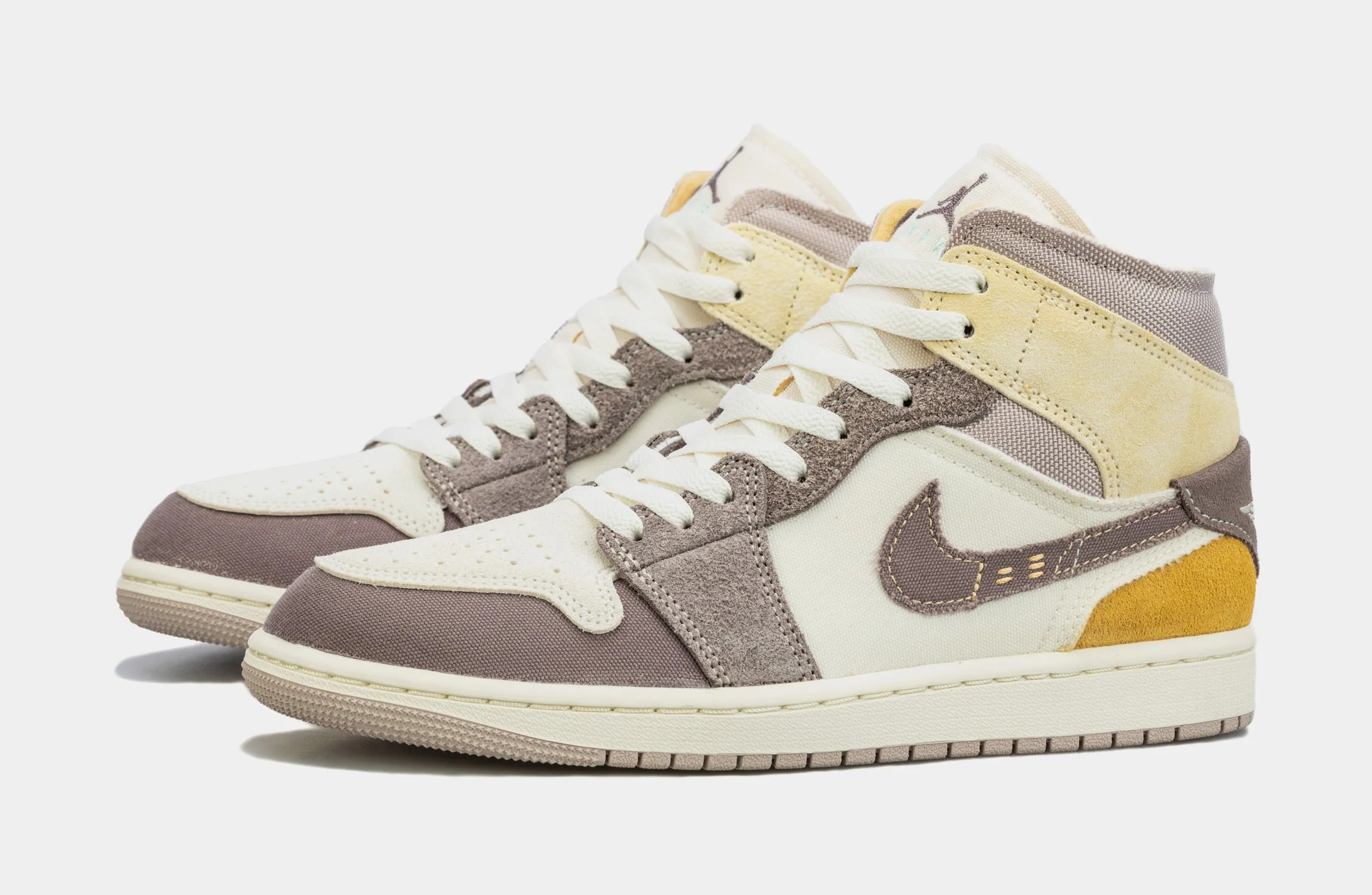 Air Jordan 1 Retro Mid SE Craft Taupe Haze Mens Lifestyle Shoes (Brown/Beige)