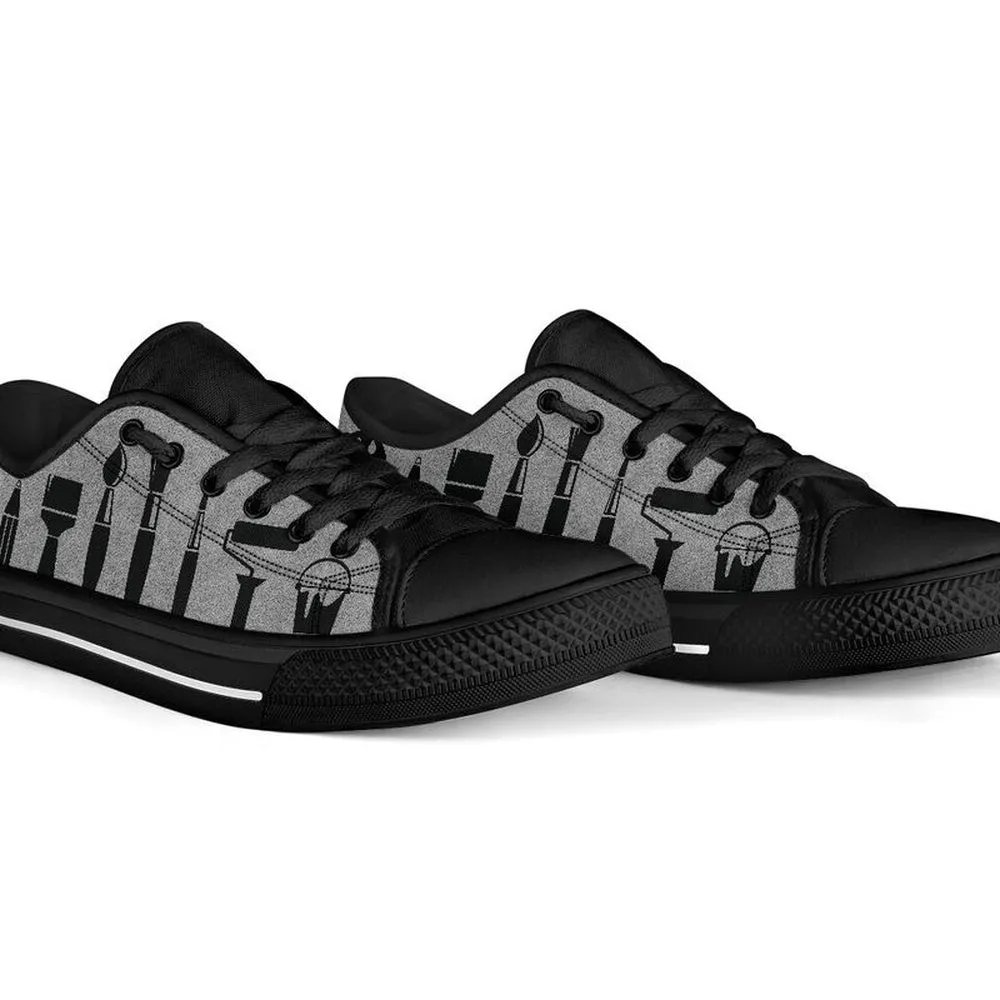 Art Teacher Shoes License Plate Shoes for Mens, Teacher Shoes, Low Top Sneakers