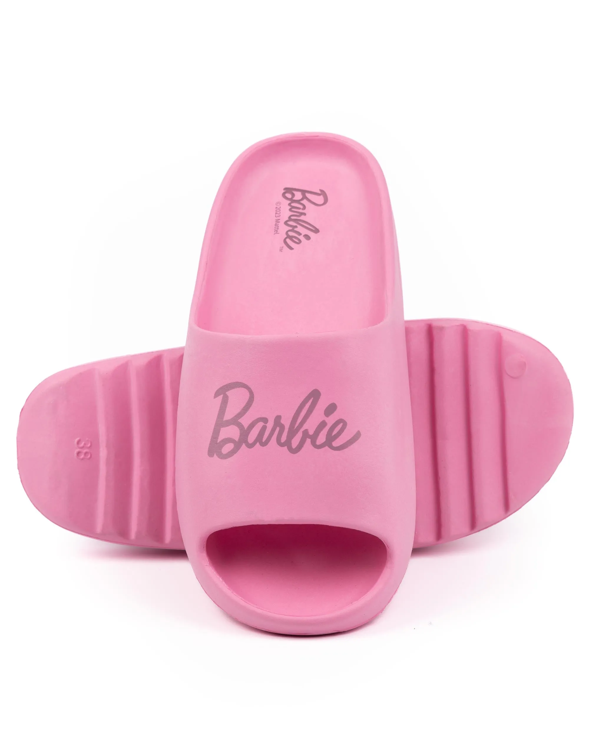 Barbie Womens Pink Summer Sliders Shoes