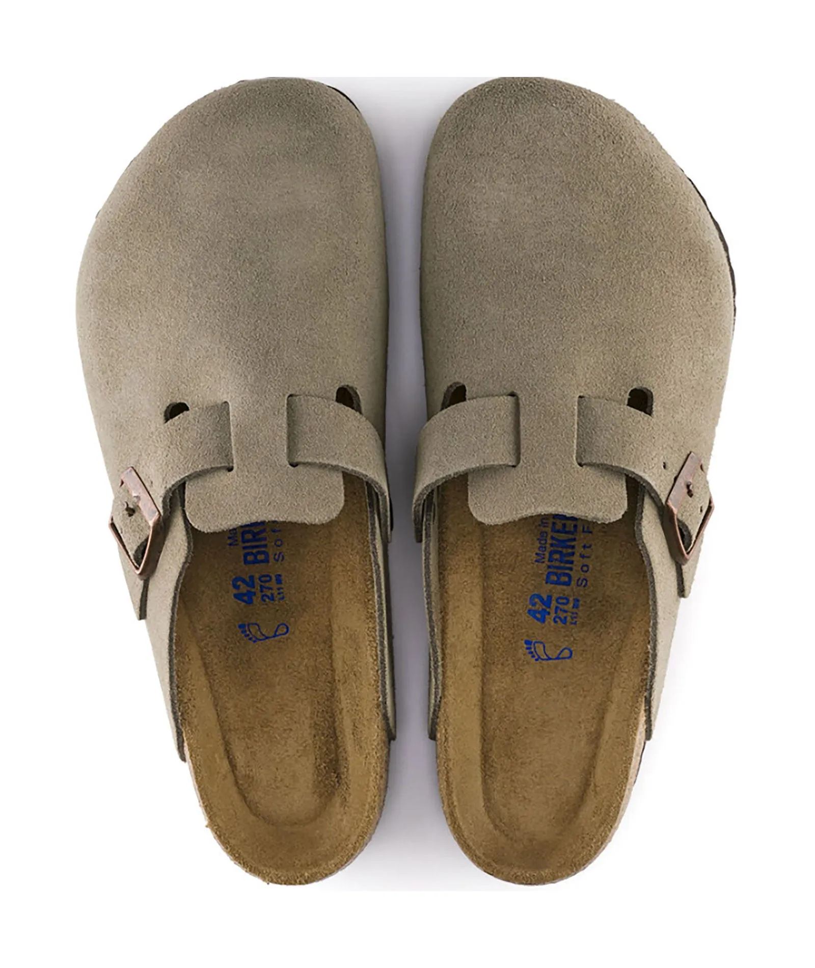 Birkenstock Boston Suede Taupe - Regular Fit