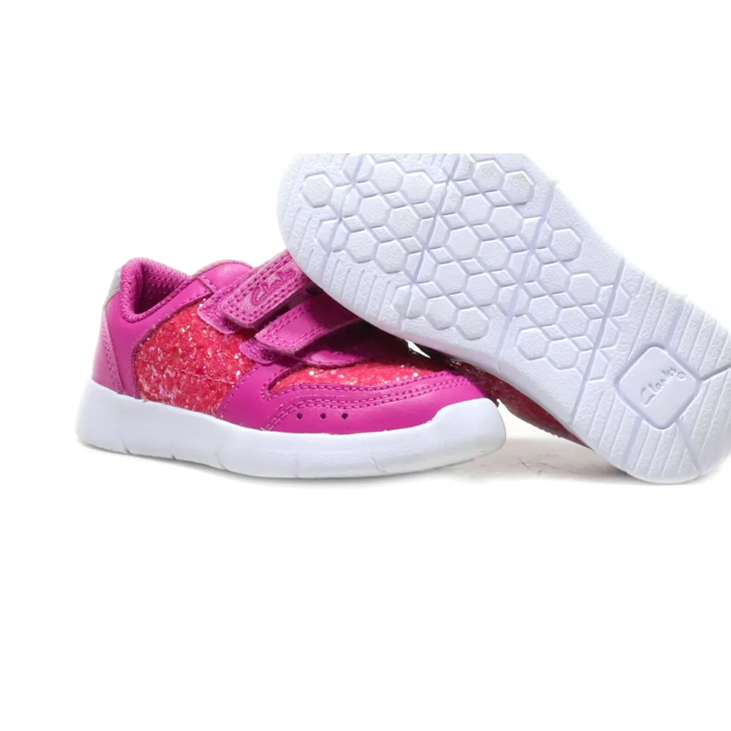 Clarks Sneakers Leather Pink Colour For Kids