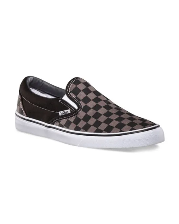 Classic Slip-On Shoes - Black/Pewter