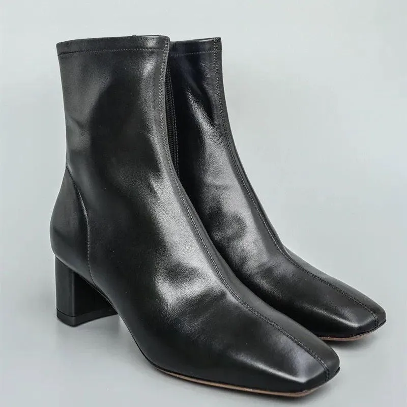 Dan Short Leather Ankle Boots