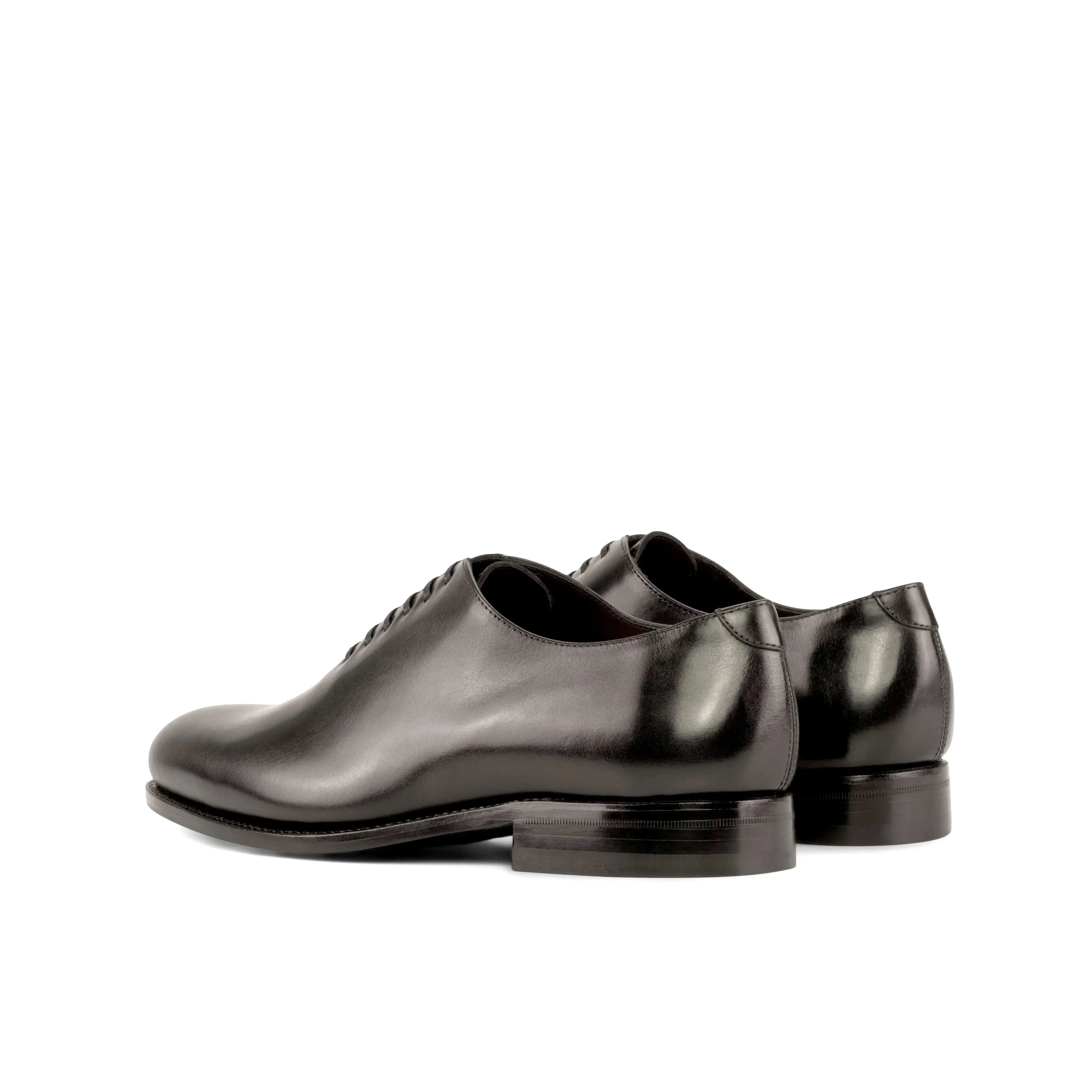 DapperFam Giuliano in Black Men's Italian Leather Whole Cut