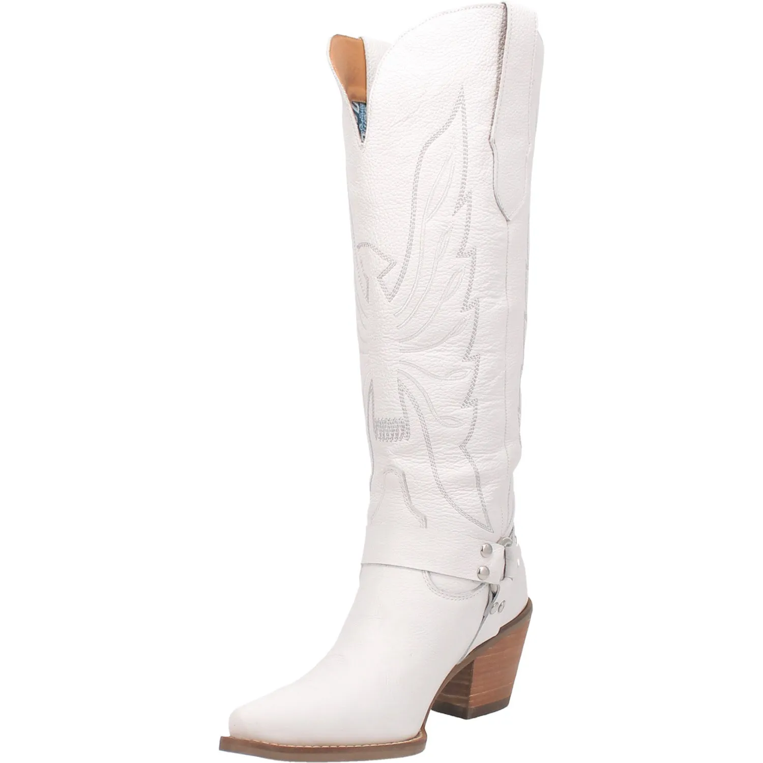 Dingo Womens Heavens To Betsy Cowboy Boots Leather White