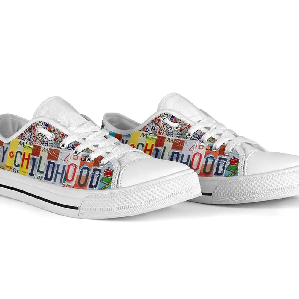 Early Childhood License Plates Low Top Shoes, Teacher Shoes, Low Top Sneakers