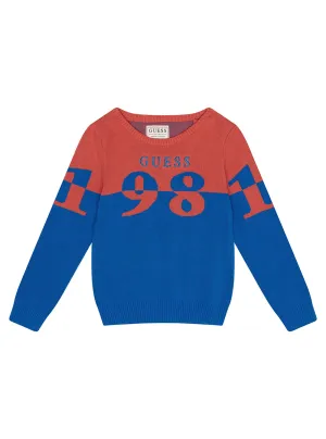 Eco Red Combo Logo Knit Jumper (2-7)