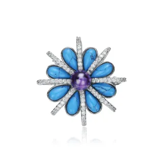 Emma Zirconia Flower Pin