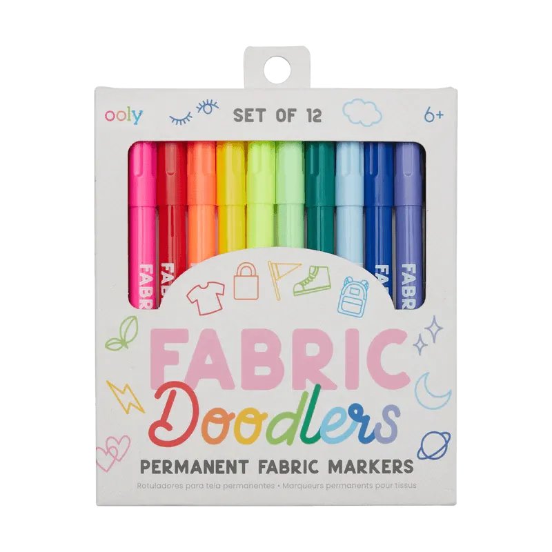 Fabric Doodlers Markers - Set of 12