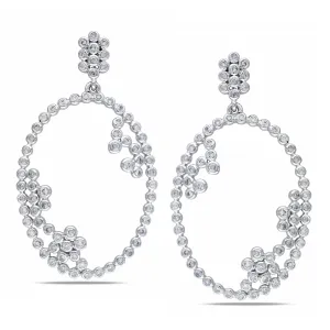 Giselle Oval Shape Bezel Set Earrings