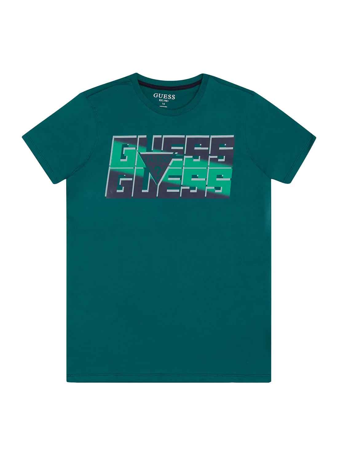 Green Graphic Double Logo T-Shirt (7-16)