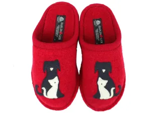 Haflinger Slippers Flair Cat&Dog Rubin