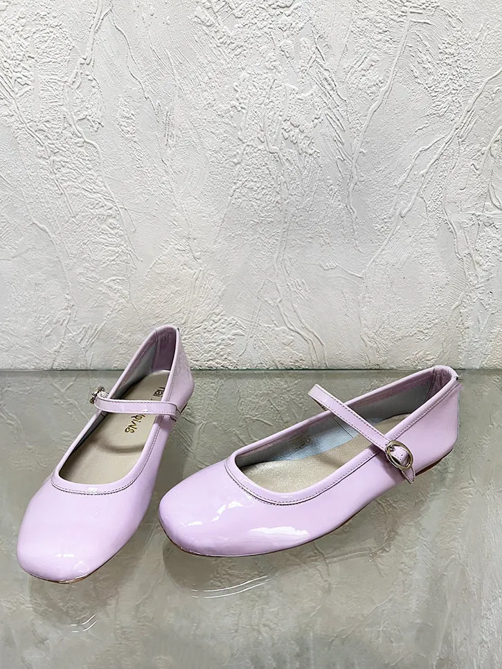 Hai x Reqins Honoree Mary Janes, Lilac Patent