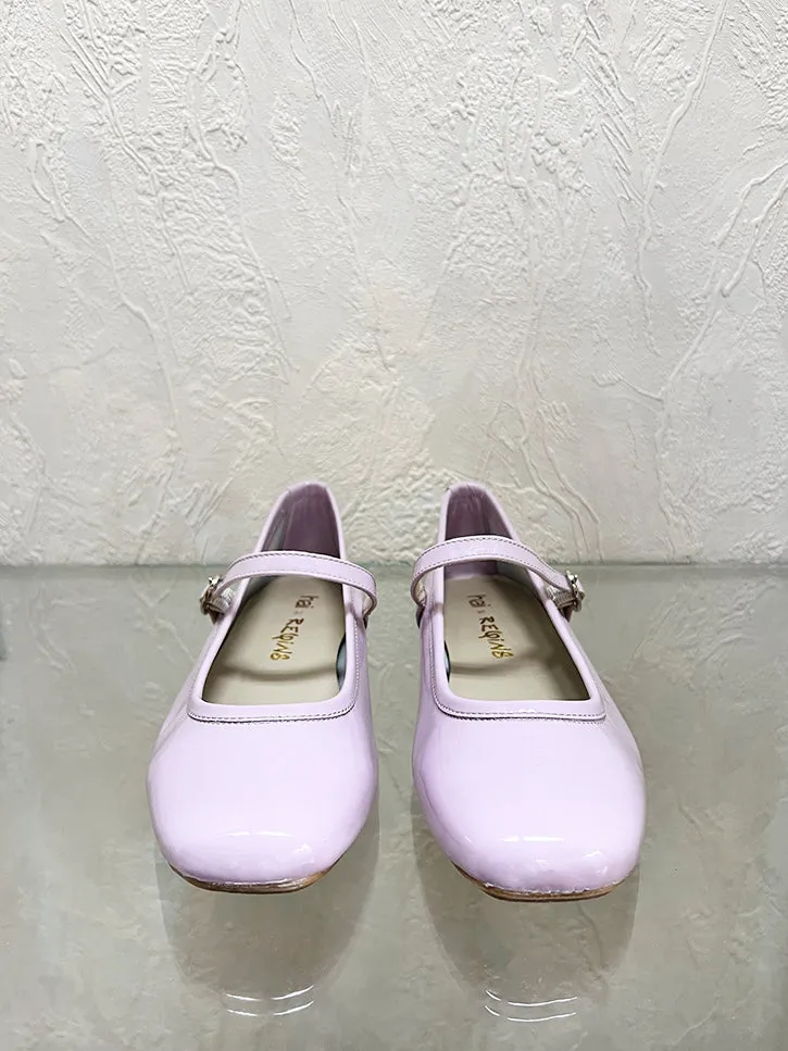 Hai x Reqins Honoree Mary Janes, Lilac Patent