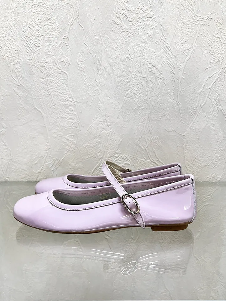 Hai x Reqins Honoree Mary Janes, Lilac Patent