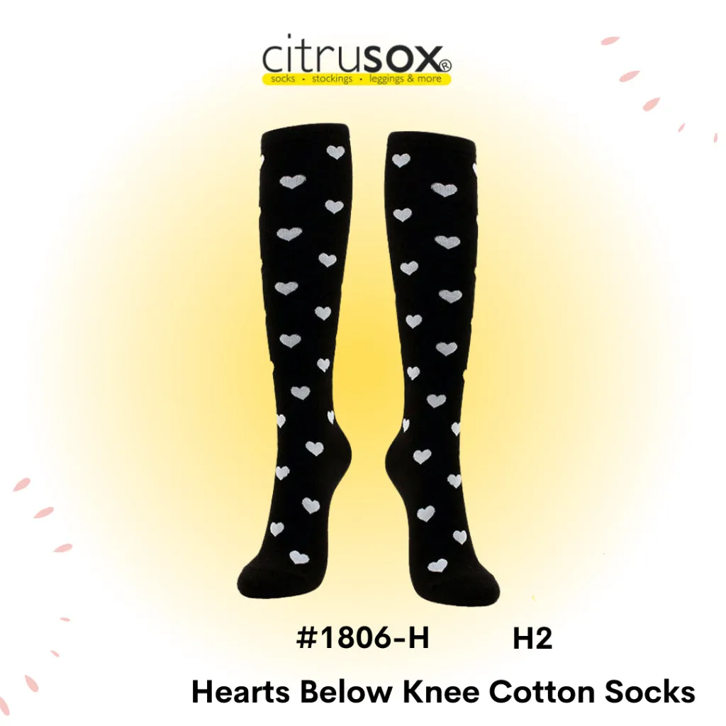 Hearts Below Knee Socks