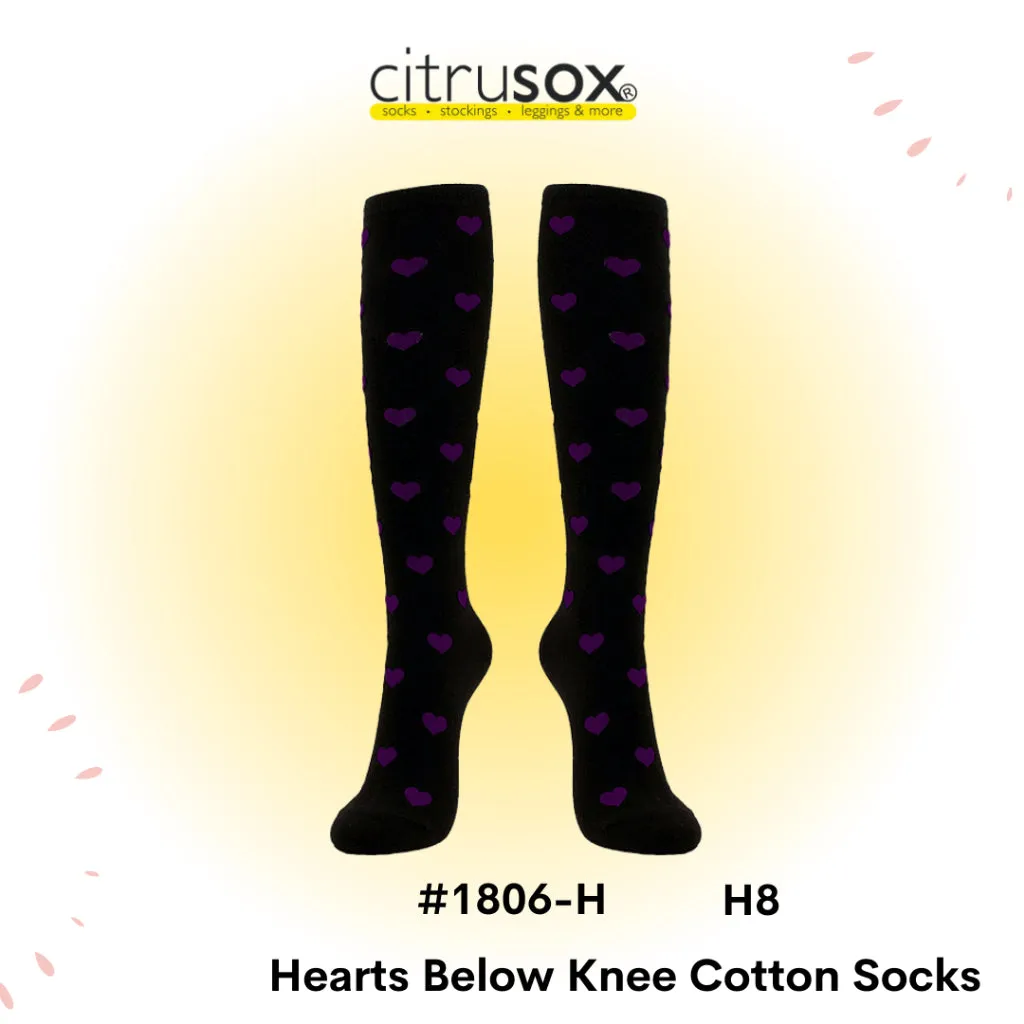 Hearts Below Knee Socks