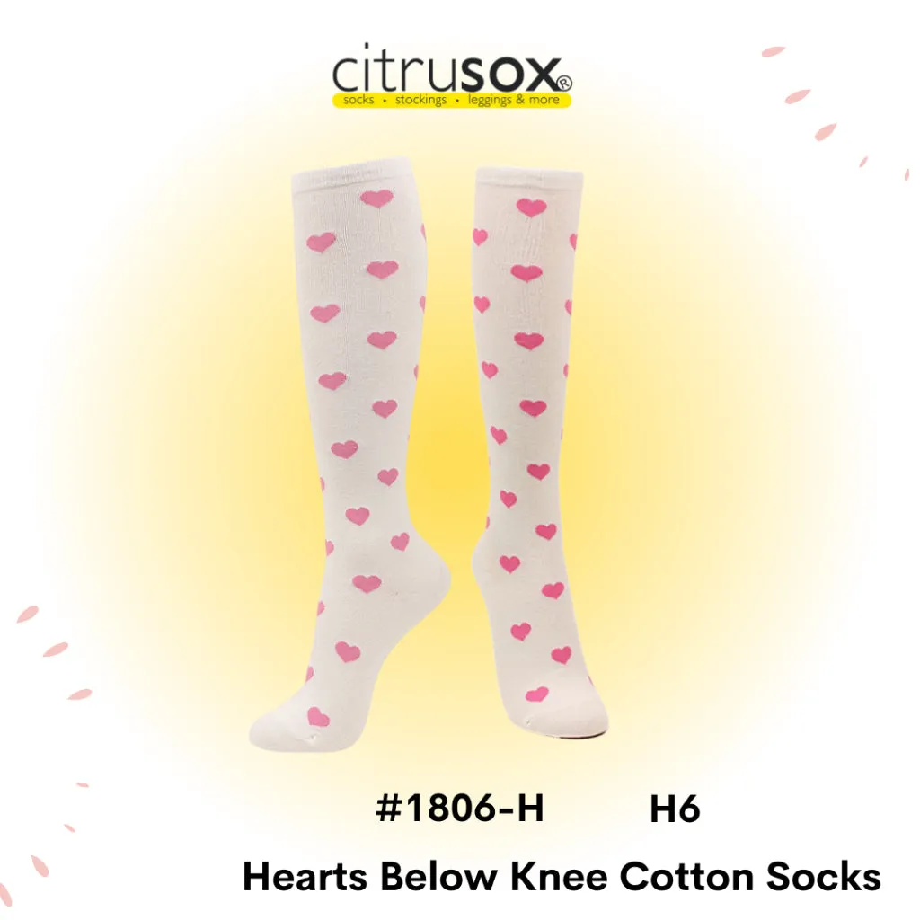 Hearts Below Knee Socks