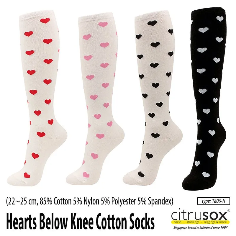 Hearts Below Knee Socks