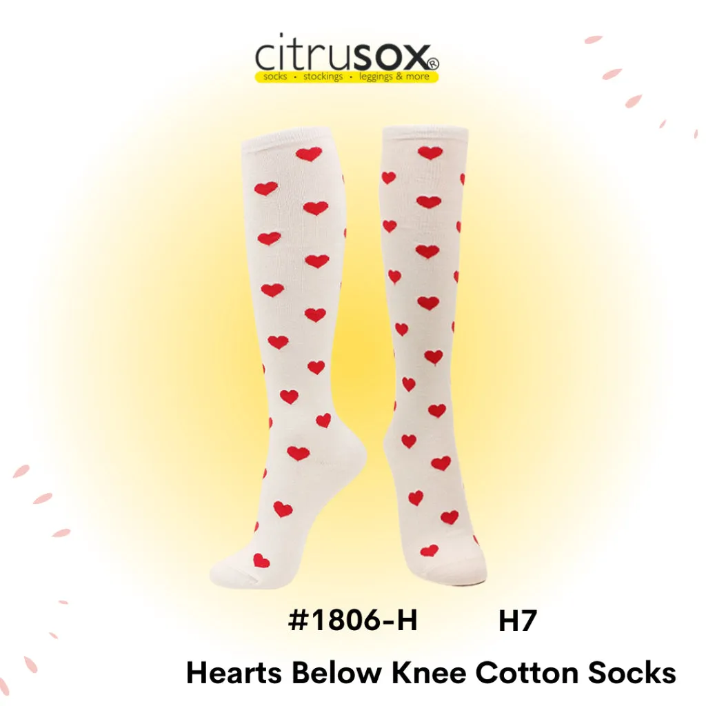 Hearts Below Knee Socks