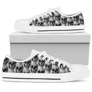 Illusion Skull Pattern Low Top Shoes, Low Top Sneaker, Low Top Canvas Shoes