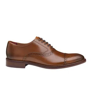 Johnston & Murphy Conard 2.0 Cap Toe Oxford (Men) - Tan Full Grain