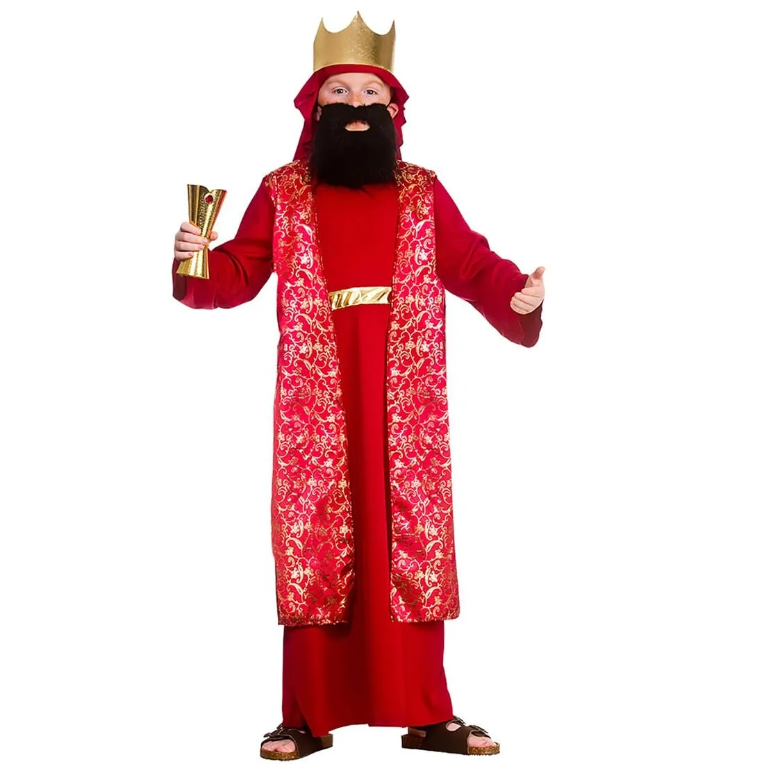 Kids Wise Man Costume Christmas Nativity Play Fancy Dress