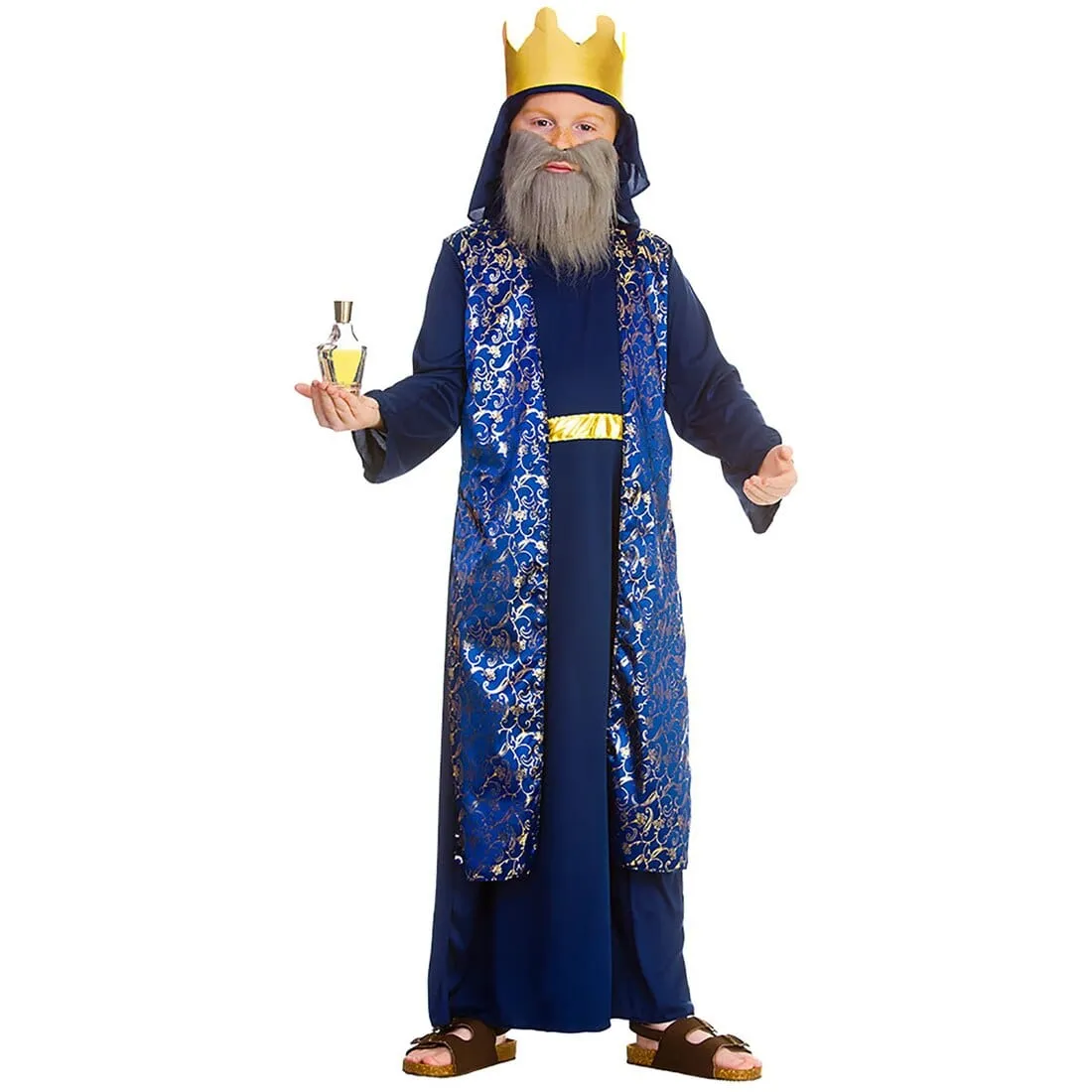 Kids Wise Man Costume Christmas Nativity Play Fancy Dress