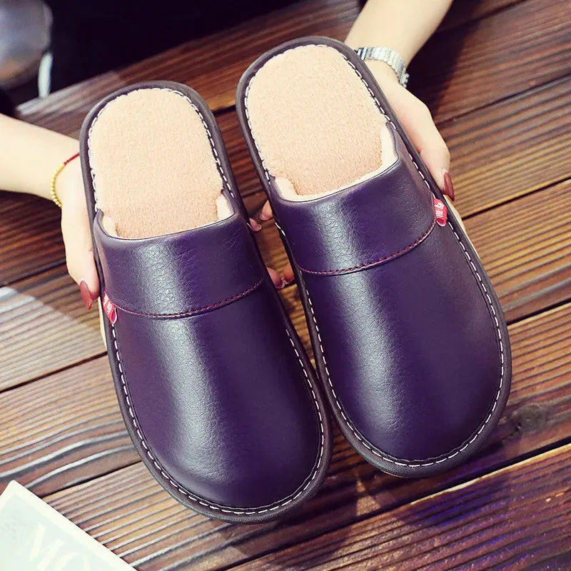 Leather Slide Slippers for Men