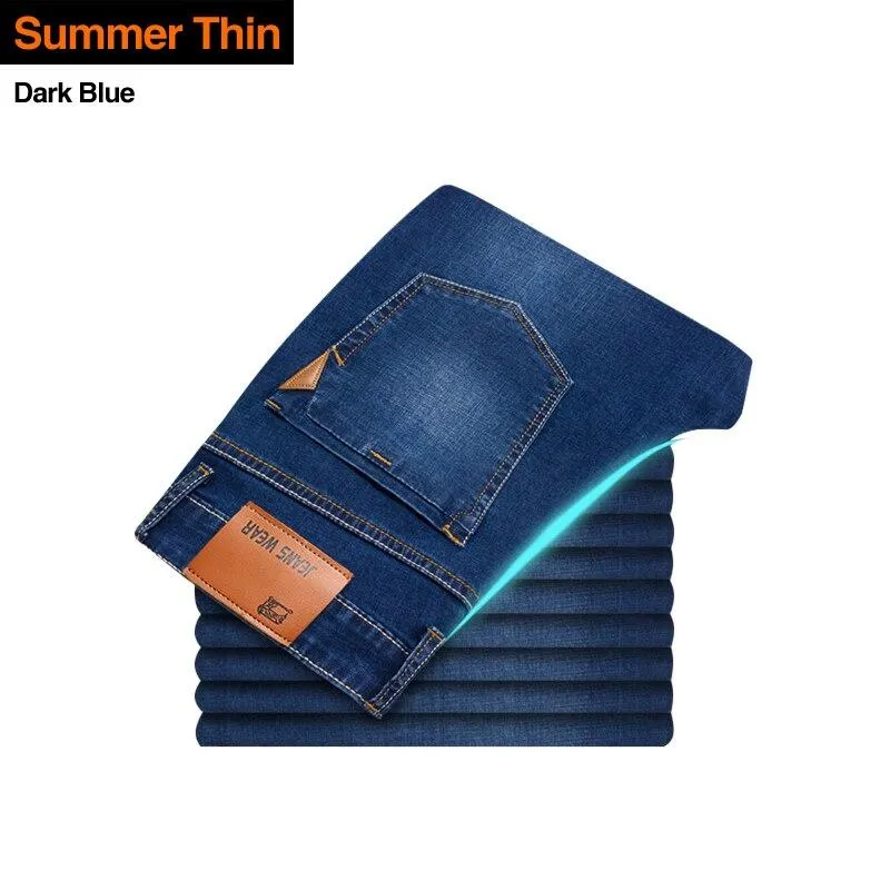 Men Classic Slim Fit Style Stretch Monkey Wash Denim Jeans