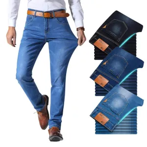 Men Classic Slim Fit Style Stretch Monkey Wash Denim Jeans