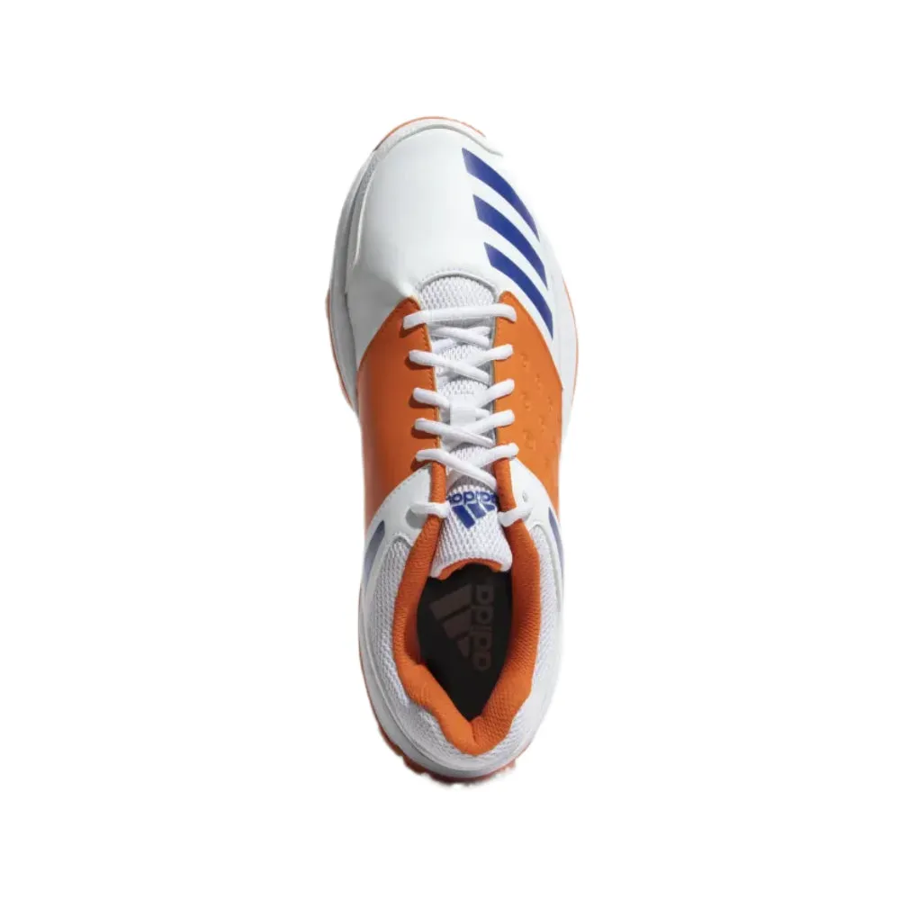 Men's Crinu 23 Cricket Shoe (Cloud White/Lucid Blue/Semi Impact Orange)