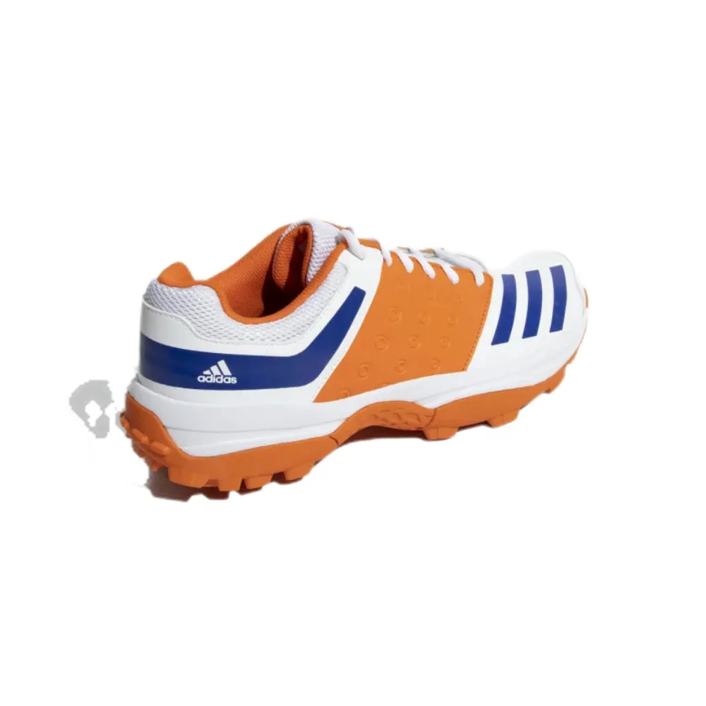 Men's Crinu 23 Cricket Shoe (Cloud White/Lucid Blue/Semi Impact Orange)