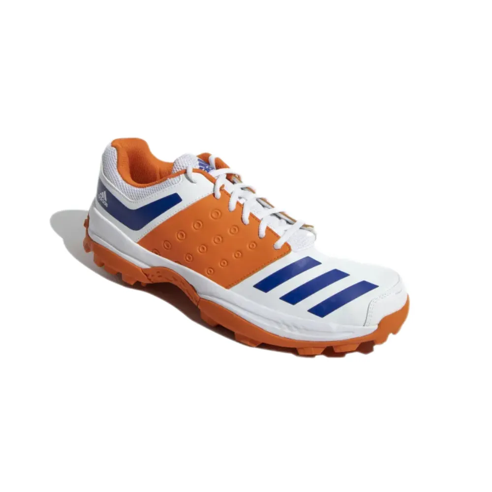 Men's Crinu 23 Cricket Shoe (Cloud White/Lucid Blue/Semi Impact Orange)