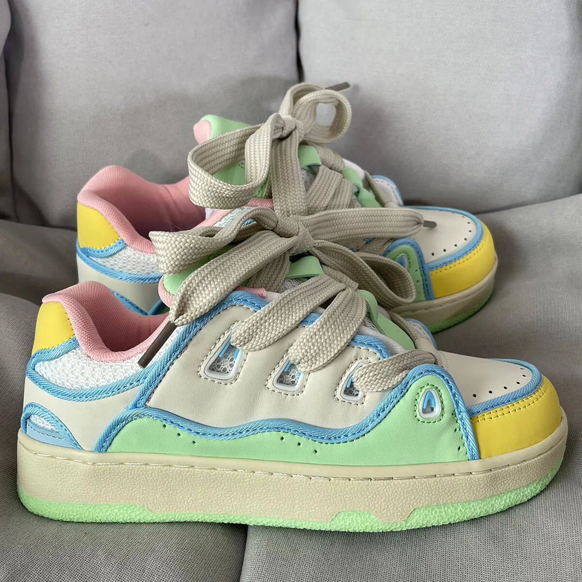 Mint Pastel Colors Soft Girl Aesthetic Sneakers Shoes