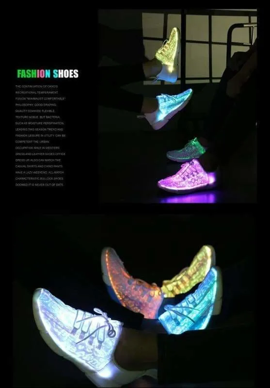 New Led Fiber Optic Shoes