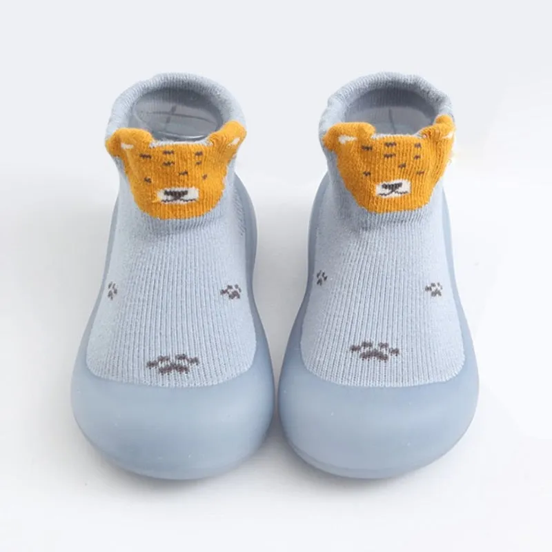 Newborn Baby Girl Shoes Embroidery Pattern Nonslip Floor Socks Kids Girls Soft Rubber Shoes - TGSH50687