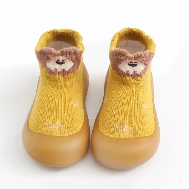 Newborn Baby Girl Shoes Embroidery Pattern Nonslip Floor Socks Kids Girls Soft Rubber Shoes - TGSH50687