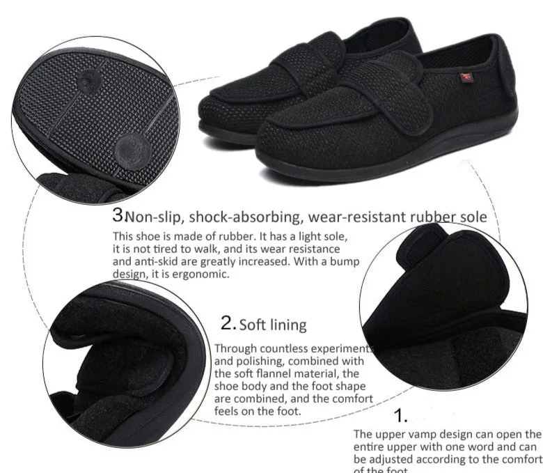 Owlkay Wide Diabetic Shoes For Swollen Feet - NW6007-2