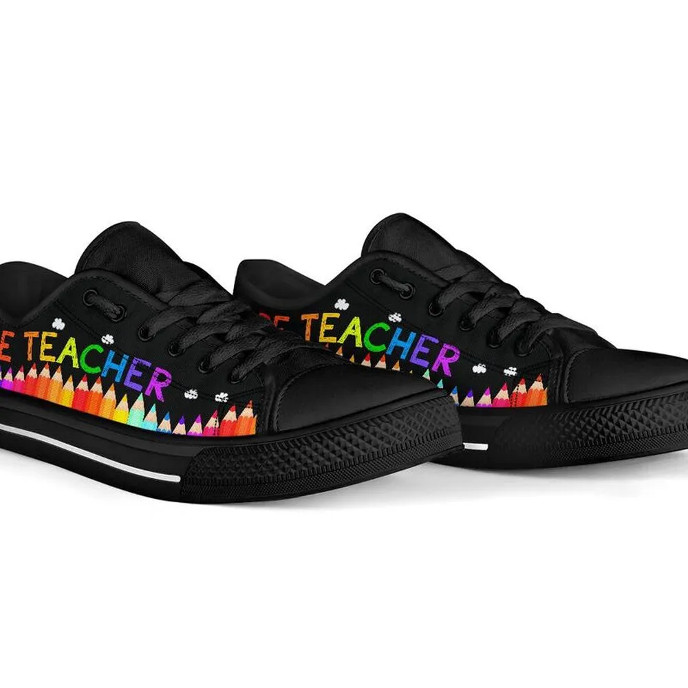 Pe Teacher Abc Black Low Top Shoes, Teacher Shoes, Low Top Sneakers