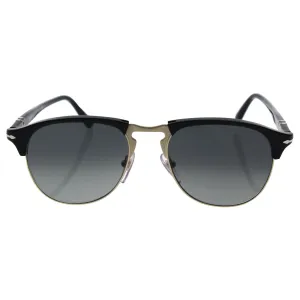 Persol Men's PO8649S Sunglasses Black/Gradient Grey 53mm