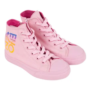 Pink Logo High-Top Sneakers  - FINAL SALE