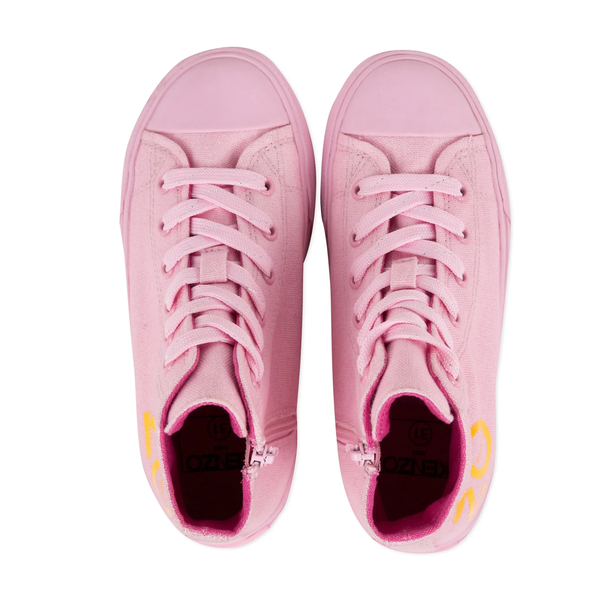 Pink Logo High-Top Sneakers  - FINAL SALE