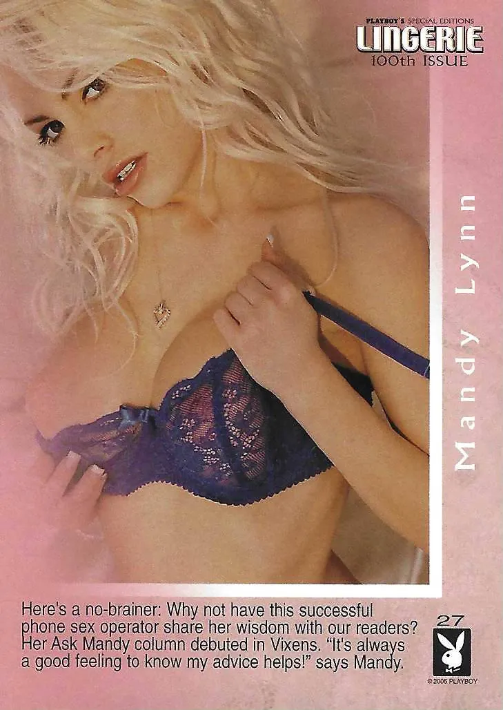 Playboy's Special Editions Lingerie 100th Issue #27 Mandy Lynn