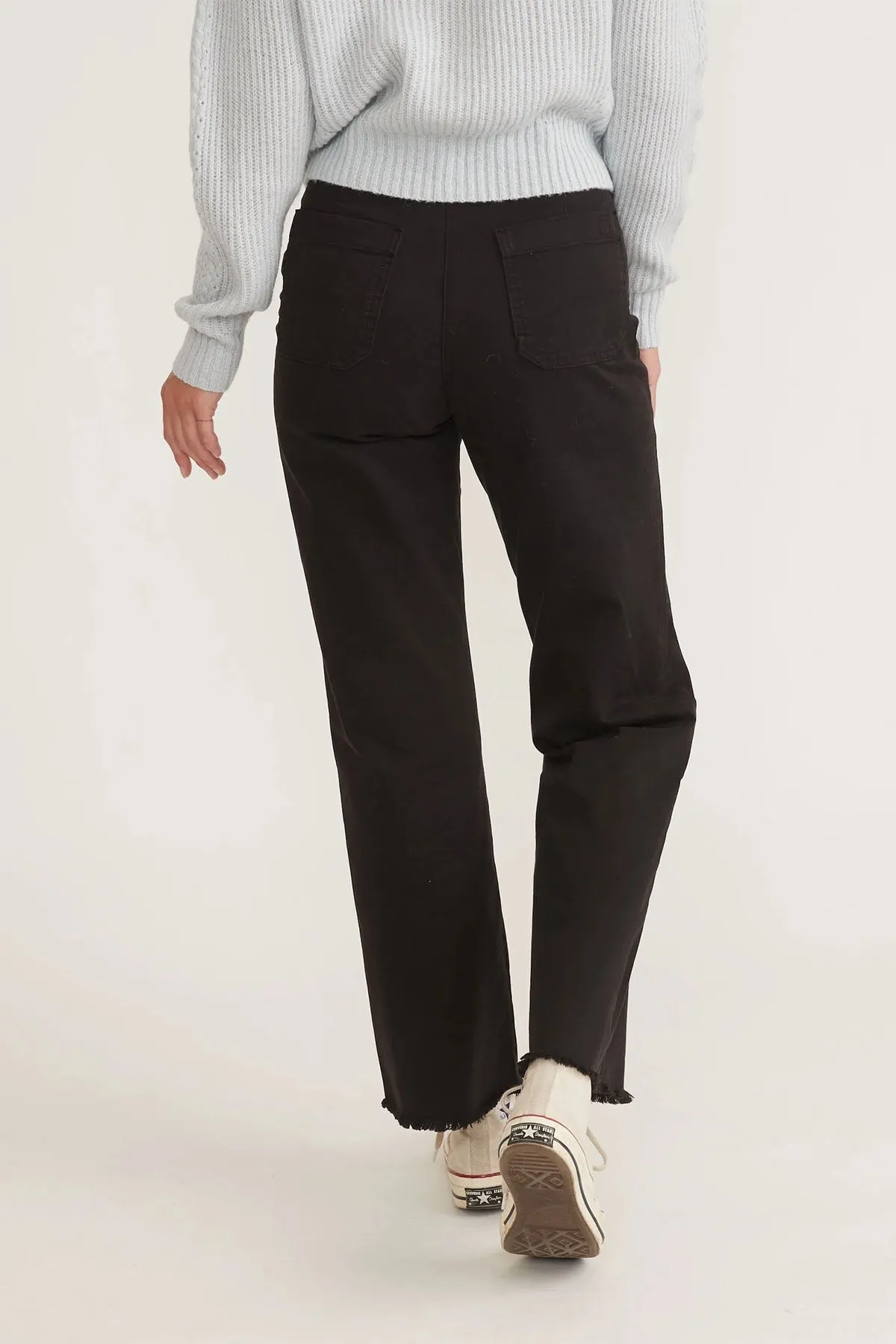 RAW EDGE BRIDGET PANT - FADED BLACK