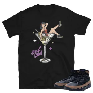 Retro 9 Olive Concord Martini Pin Up Girl Shirt